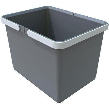

Elletipi Plastový koš s rukojeťmi BIG, 12 L, šedý, 22 x 22,5 x 30 cm