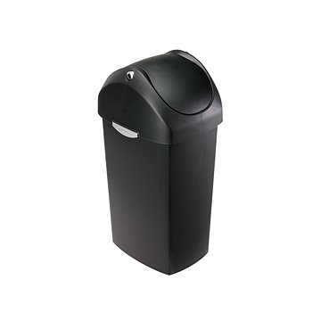 

Odpadkový koš Simplehuman – 40 l, houpací víko, černý plast