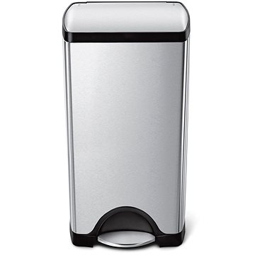 

Pedálový odpadkový koš Simplehuman – 30 l, obdélníkový, matná ocel, FPP