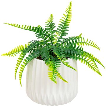 

Atmosphera Umělá kapradí v keramickém květináči, 33 cm, bílá