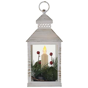 

EMOS LED dekorace – vánoční lucerna se svíčkou, 23 cm, 3x AAA, vnitřní, vintage