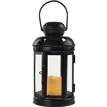 

EMOS LED lucerna černá, kulatá, 18,5 cm, 1x CR2032, vnitřní, vintage, časovač