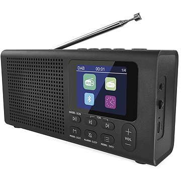 

EMOS přenosné s Bluetooth, MP3, DAB / DAB+ / FM, černé