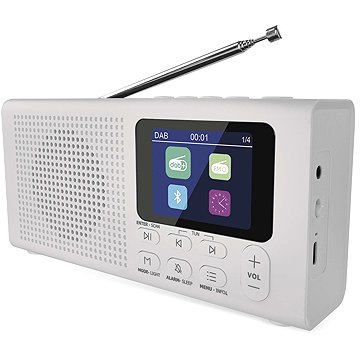 

EMOS přenosné s Bluetooth, MP3, DAB / DAB+ / FM, bílé