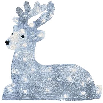 

EMOS LED vánoční jelínek, 27 cm, venkovní i vnitřní, studená bílá, časovač
