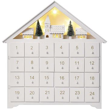 

EMOS LED adventní kalendář dřevěný, 35x33 cm, 2x AA, vnitřní, teplá bílá, časovač