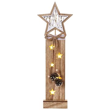 

EMOS LED dekorace dřevěná – hvězdy, 48 cm, 2x AA, vnitřní, teplá bílá, časovač