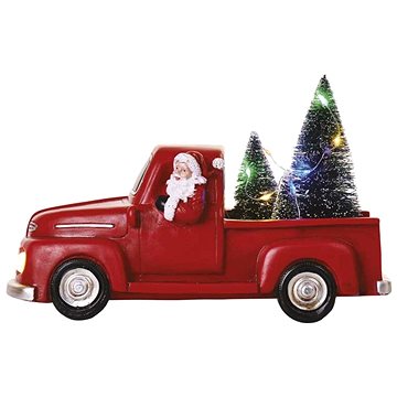 

EMOS LED dekorace – Santa v autě s vánočními stromky, 10 cm, 3x AA, vnitřní, multicolor
