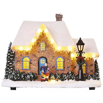 

EMOS LED vánoční domek, 20,5 cm, 3x AA, vnitřní, teplá bílá