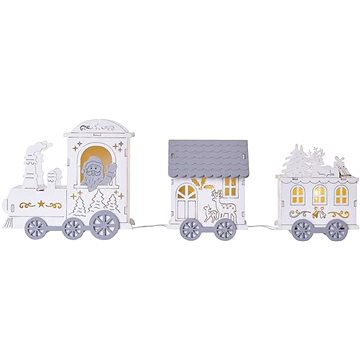 

EMOS LED dekorace dřevěná – vláček, 2x AA, 14 cm, vnitřní, teplá bílá, časovač