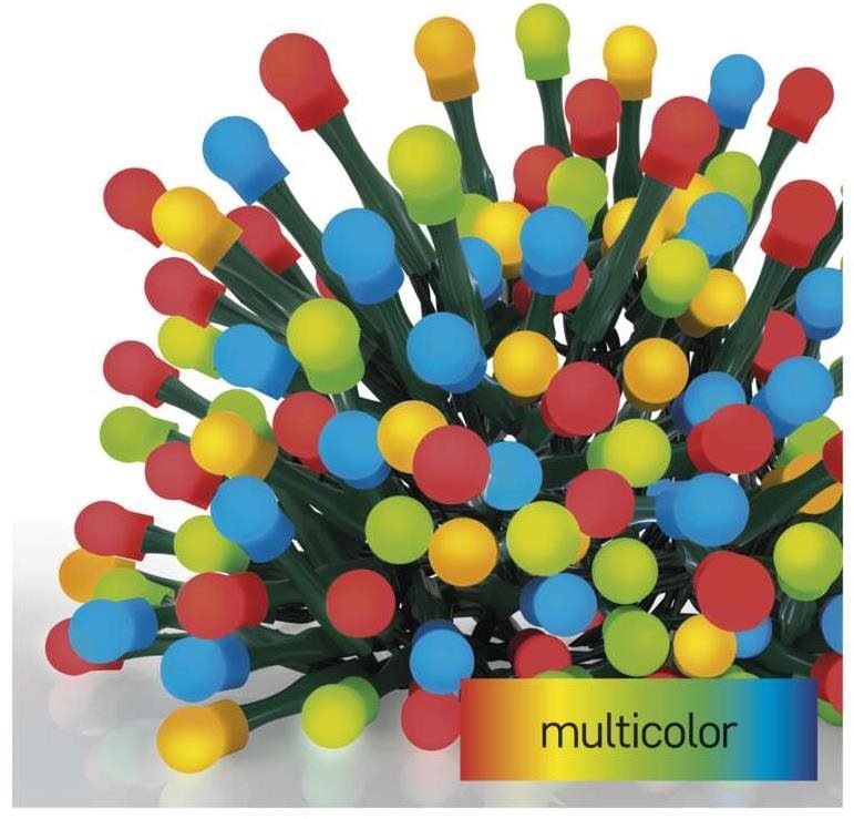 

EMOS LED vánoční cherry řetěz – kuličky, 20 m, venkovní i vnitřní, multicolor, časovač