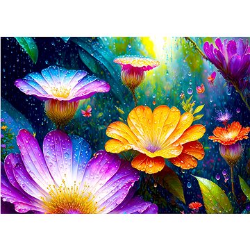 

ENJOY Puzzle Květy v dešti 1000 dílků