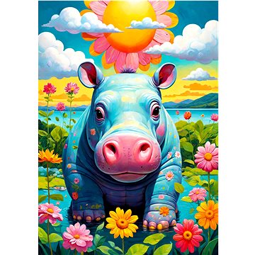 

ENJOY Puzzle Sluníčkový hrošík 1000 dílků