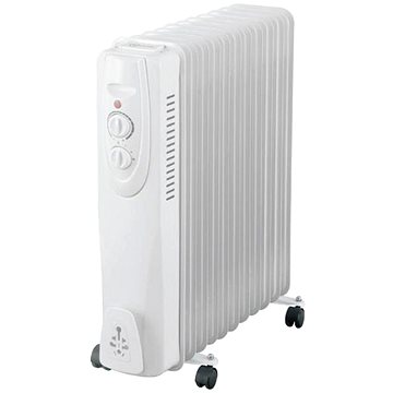 

Entac Olejový radiátor, 3 stupně výkonu, max 2500 W, termostat, 11 žeber, kolečka