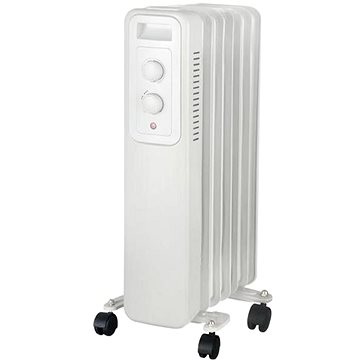 

Entac Olejový radiátor, 3 stupně výkonu, max 1500 W, termostat, 7 žeber, na kolečkách