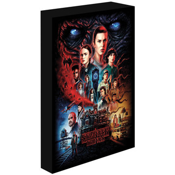 Stranger Things, 30 × 40 cm - LED svítící obraz