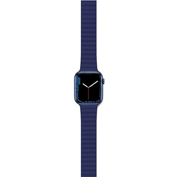 

Epico magnetický pásek pro Apple Watch SE/Series 1-9 (42/44/45mm)/10 (46mm)/Ultra (49mm) - MODRÁ/čer