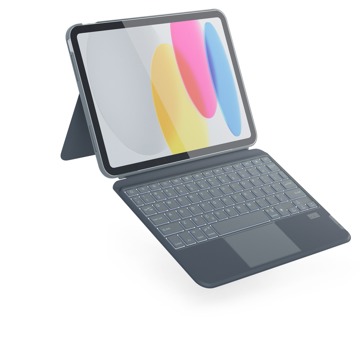 

Epico podsvícená klávesnice s pouzdrem pro iPad 10,9" (2022) - SK/šedá