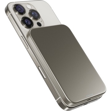 

Epico UltraPack Qi2 Slim 5000mAh hliníková Mag+ bezdrátová powerbanka EM51 - titanová