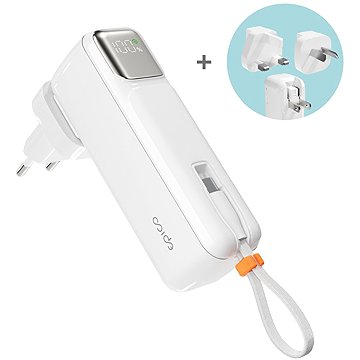 

Epico UltraPack 2in1 5000mAh cestovní powerbanka a síťový adaptér ET30 - bílá