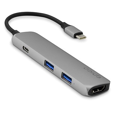 Epico Hub 4K HDMI s rozhraním USB-C pro notebooky a tablety - vesmírně šedý - Replikátor portů