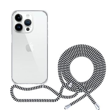 

Epico transparentní kryt se šňůrkou pro iPhone 14 Plus - černo-bílá