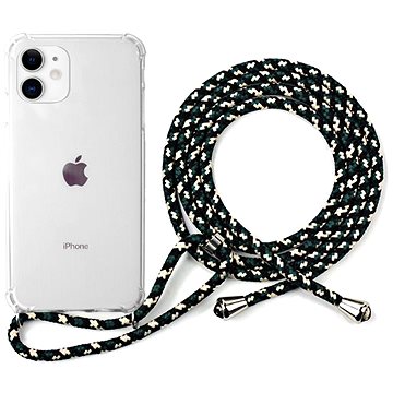 Epico Nake String Case iPhone 11 - bílá transparentní / černo-bílá - Kryt na mobil