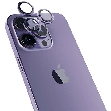 

Epico Hliníkové ochranné sklo na čočky fotoaparátu pro iPhone 14 Pro / 14 Pro Max temně fialová