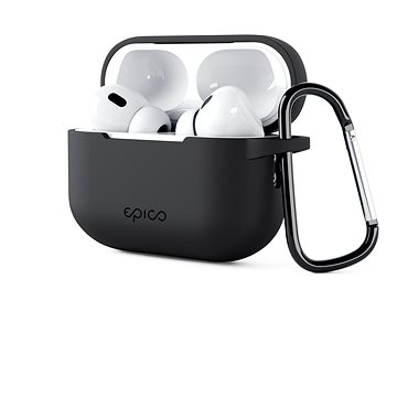 

Epico silikonové pouzdro pro Airpods Pro 2 s karabinou - černé