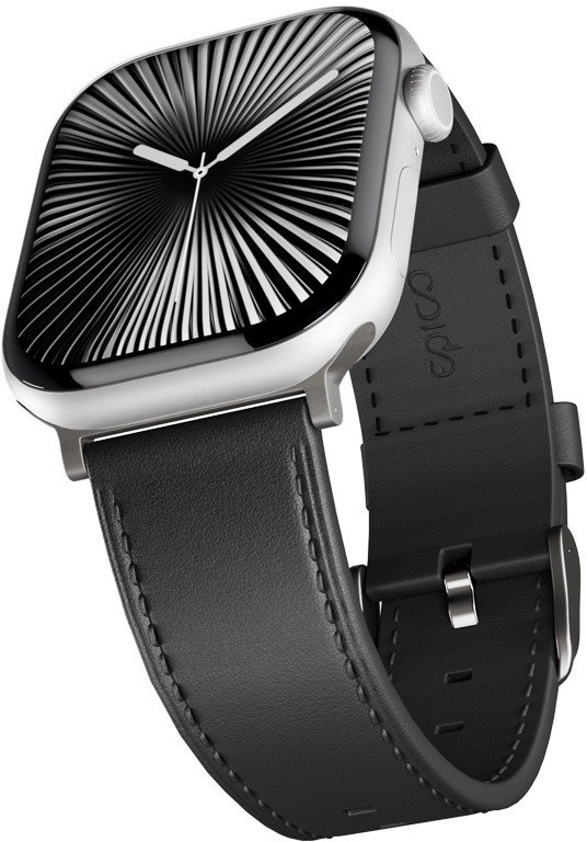 

Epico Watch Strap Leather for Apple Watch SE/Series 1-9 (42/44/45mm)/10 (46mm)/Ultra (49mm) - černý