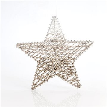 

EUROLAMP Vánoční ozdoby - závěsná hvězda, zlatá, 25 cm