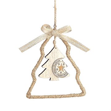 

EUROLAMP Vánoční dekorace - závěsný strom, 25 x 12 x 0,5 cm