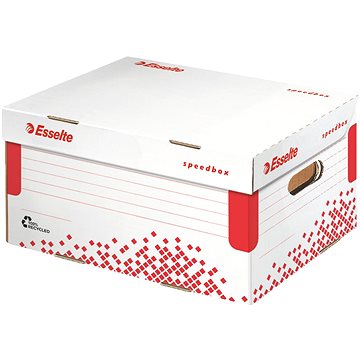 ESSELTE Speedbox, 35.5 x 19.3 x 25.2 cm, bílo-červená