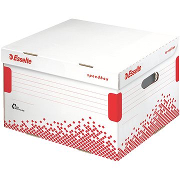 

ESSELTE Speedbox, 43.3 x 26.3 x 36.4 cm, bílo-červená
