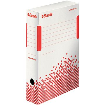 

ESSELTE Speedbox, 8 x 25 x 35 cm, bílo-červená