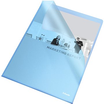 

ESSELTE STANDARD L A4, 115 mic, transparentní modrá - balení 25 ks