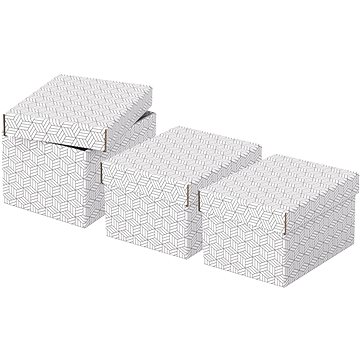 ESSELTE Home, velikost S, 20 x 15 x 25.5 cm, bílá - set 3 ks