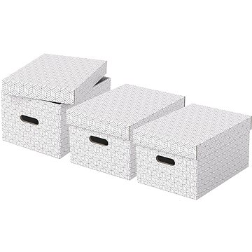 

ESSELTE Home, velikost M, 26.5 x 20.5 x 36.5 cm, bílá - set 3 ks