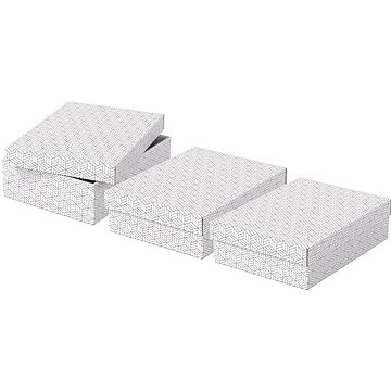 ESSELTE Home, velikost M, nízká 26.5 x 10 x 36 cm, bílá - set 3 ks