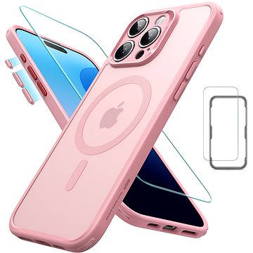 

ESR Classic Pro Case (HaloLock) Set, Compatible with iPhone 16 Pro, Frosted Pink