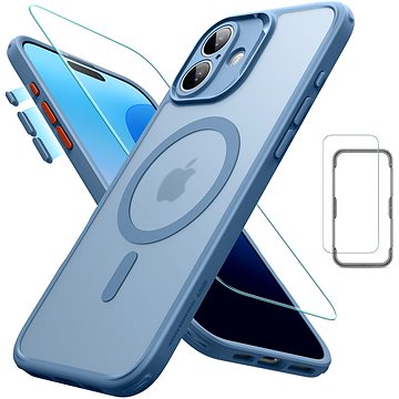 

ESR Classic Pro Case (HaloLock) Set, Compatible with iPhone 16 Plus, Frosted Blue