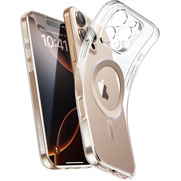 

ESR Zero Clear Case (HaloLock), Compatible with iPhone 16 Pro Max, Desert Titanium Ring