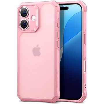 

ESR Air Armor Clear Case, Compatible with iPhone 16, Frosted Pink