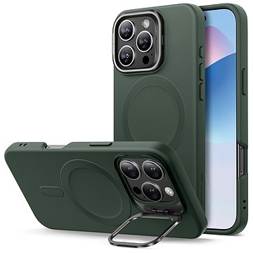 

ESR Cloud Soft Case with Stash Stand (HaloLock), Compatible with iPhone 16 Pro, Green