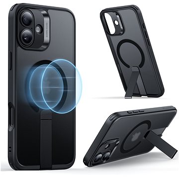 

ESR Boost Flickstand Case (HaloLock), Compatible with iPhone 16 Plus, Frosted Black