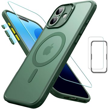 

ESR Classic Pro Case (HaloLock) Set, Compatible with iPhone 16, Frosted Green