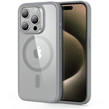 

ESR Classic Hybrid Case (HaloLock), Compatible with iPhone 15 Pro, Clear Grey