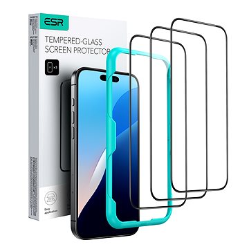 

ESR Tempered-Glass Screen Protector, Compatible with iPhone 16, 3 Pack