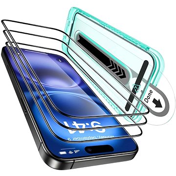 

ESR Tempered-Glass Screen Protector, Compatible with iPhone 16 Plus, 3 Pack