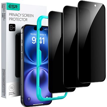 

ESR Privacy Screen Protector, Compatible with iPhone 16, 3 Pack